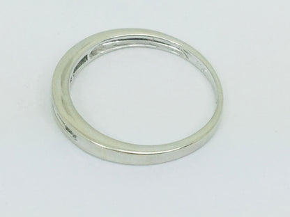 14k White Gold Baguette Cut 18pt Channel Set Diamond Band Ring