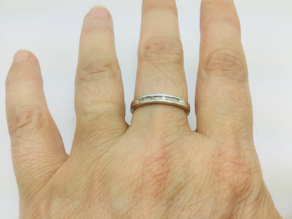 14k White Gold Baguette Cut 18pt Channel Set Diamond Band Ring