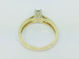 14k Yellow Gold Round Cut 17pt Solitaire Diamond Ring
