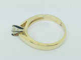 14k Yellow Gold Round Cut 17pt Solitaire Diamond Ring