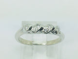 14k White Gold Round Cut 6pt Diamond Bridal Knot Ring