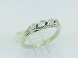 14k White Gold Round Cut 6pt Diamond Bridal Knot Ring