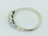 14k White Gold Round Cut 6pt Diamond Bridal Knot Ring