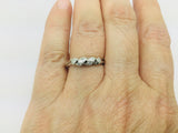 14k White Gold Round Cut 6pt Diamond Bridal Knot Ring