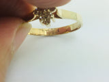 10k Yellow Gold Round Cut 18pt Diamond Cluster Ring