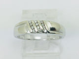 14k White Gold Round Cut 6pt Diamond Row Set Ring