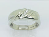 10k White Gold Round Cut 7.5pt Diamond Channel Set Ring