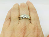 10k White Gold Round Cut 7.5pt Diamond Channel Set Ring