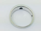 14k White Gold Round Cut 9pt Diamond Row Set Ring