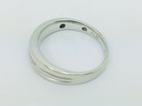 14k White Gold Round Cut 9pt Diamond Row Set Ring