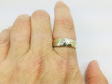 10k Yellow and White Gold Round Cut 4.5pt Diamond Row Set Ring