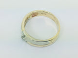 10k Yellow and White Gold Round Cut 4.5pt Diamond Row Set Ring