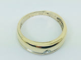 10k Yellow and White Gold Round Cut 16pt Diamond Solitaire Ring
