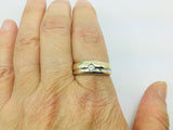 10k Yellow and White Gold Round Cut 16pt Diamond Solitaire Ring