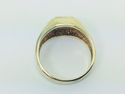 10k Yellow and White Gold Round Cut 10pt Diamond Solitaire Ring
