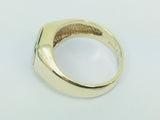 10k Yellow and White Gold Round Cut 10pt Diamond Solitaire Ring