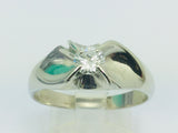 14k White Gold Round Cut 40pt Diamond Solitaire Ring
