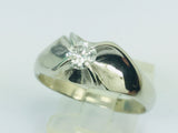 14k White Gold Round Cut 40pt Diamond Solitaire Ring
