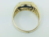 14k Yellow and White Gold Round Cut 56pt Diamond Ring