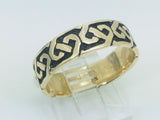 10k Yellow Gold 6.35mm Custom Celtic Pattern Band Ring