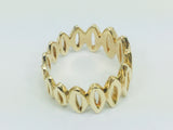 10k Yellow Gold 11.2mm Custom Pattern Band Ring