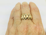 10k Yellow Gold 11.2mm Custom Pattern Band Ring