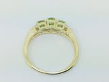 14k Yellow Gold Oval Cut 1.3ct Peridot August Birthstone & 2pt Diamond Halo Ring