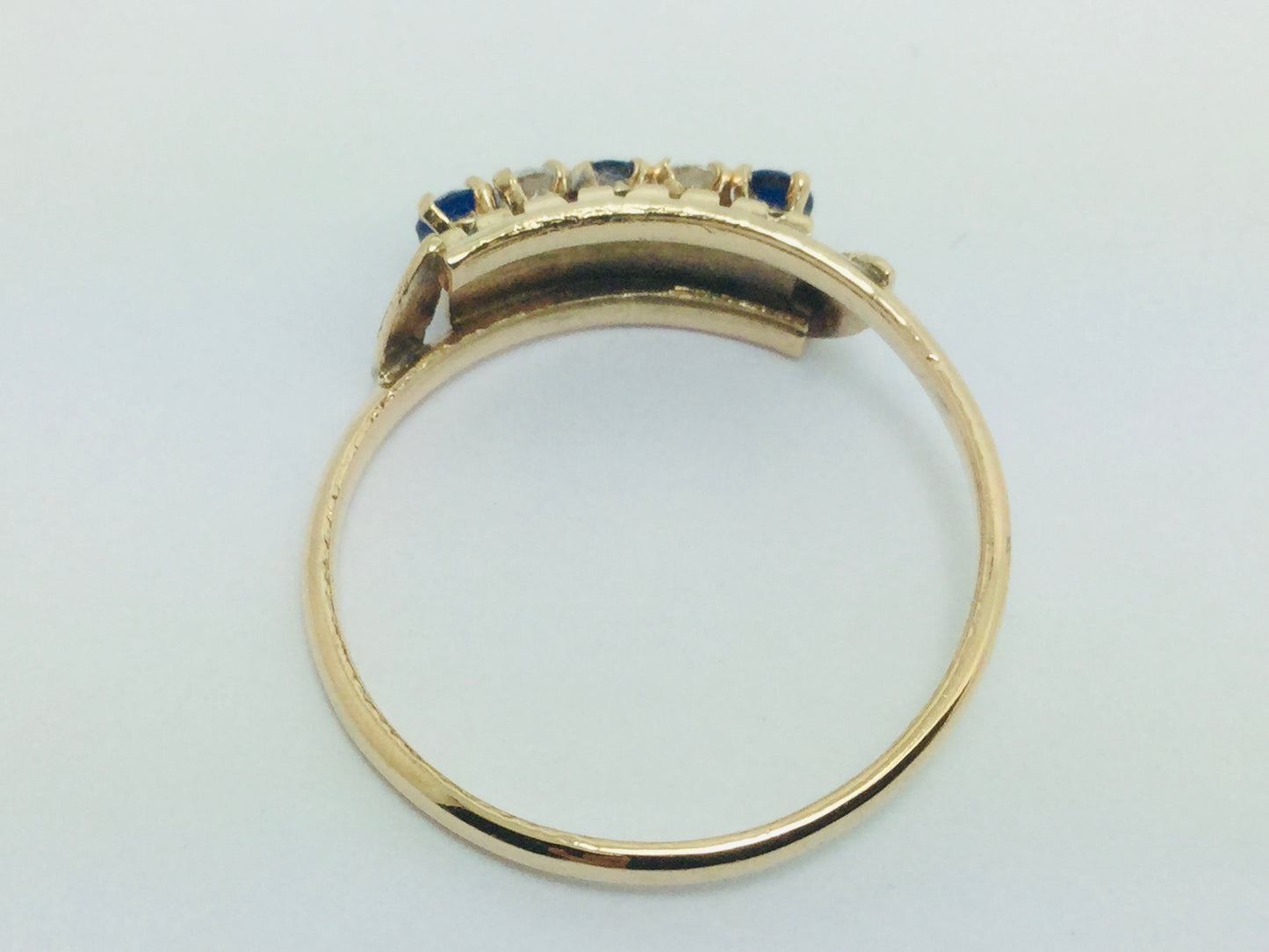 14k Yellow Gold Round Cut September Birthstone & Cubic Zirconia (CZ) Ring
