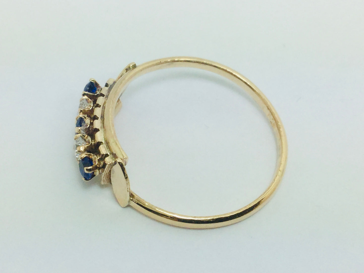 14k Yellow Gold Round Cut September Birthstone & Cubic Zirconia (CZ) Ring