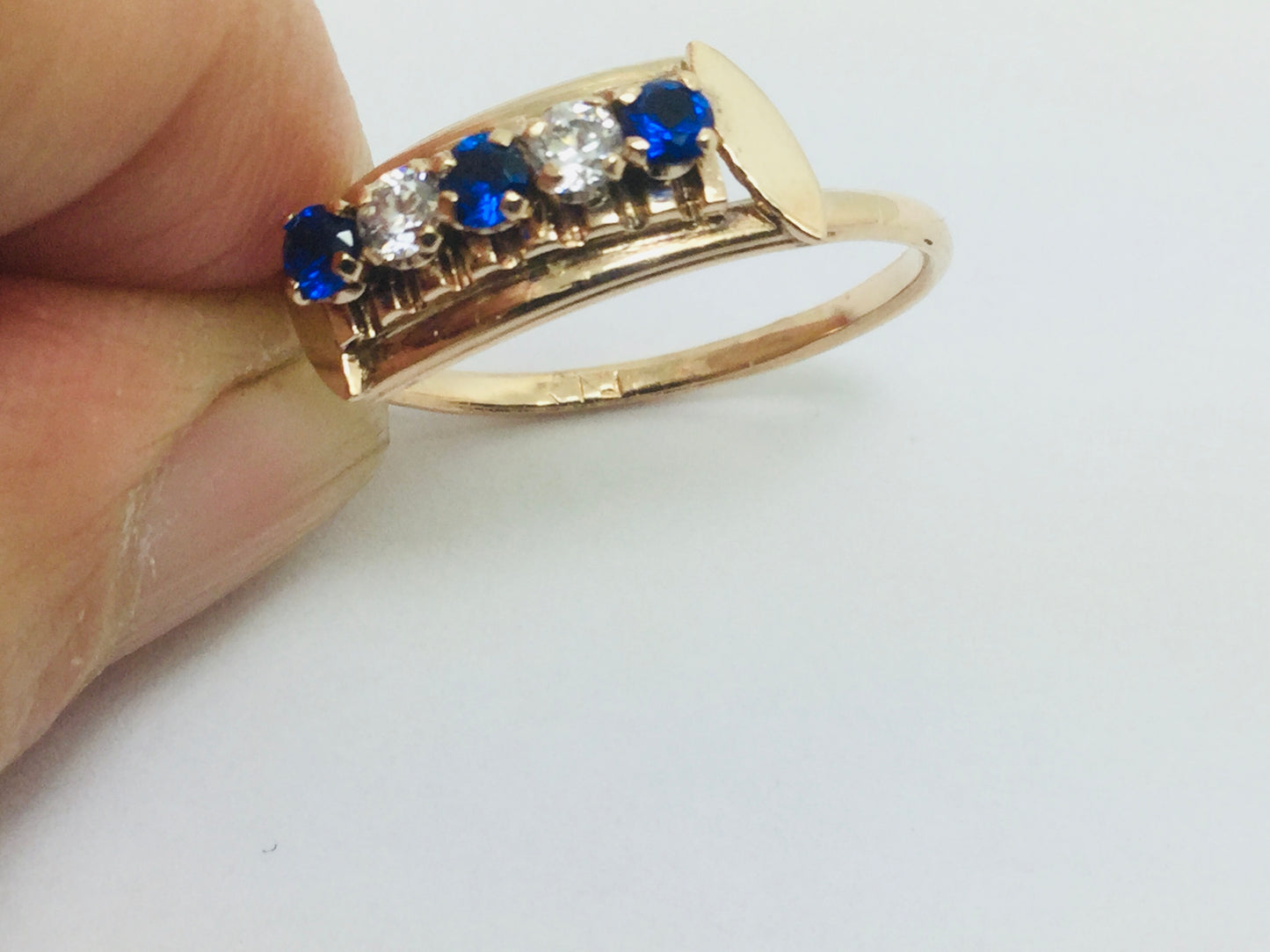 14k Yellow Gold Round Cut September Birthstone & Cubic Zirconia (CZ) Ring