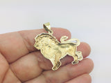 10k Yellow and White Gold Lion Pendent