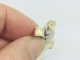 10k Yellow and White Gold Lion Pendent