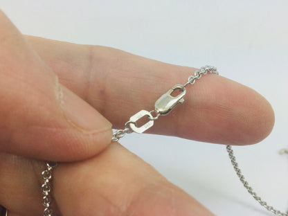 10k White Gold Round Cut 3pt Smoky Topaz 'Nicole' Name Necklace