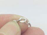 Platinum Round Cut 25pt Sapphire & Diamond Pendent and 14k White Gold Chain