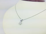 14k White Gold Round Cut 0.3ct Diamond Solitaire Necklace
