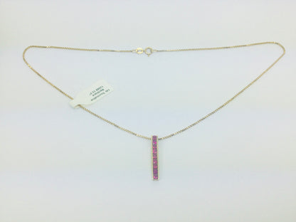 14k Yellow Gold Round Cut 45pt Tourmaline Necklace