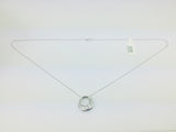 10k White Gold Round Cut 0.30ct Diamond Trinity Circle Necklace