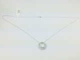 10k White Gold Round Cut 0.30ct Diamond Trinity Circle Necklace