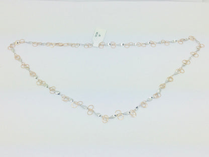 14k Rose and White Gold Chain Necklace