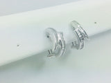18k White Gold Baguette Cut 85pt Diamond Row Set Earrings