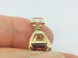 14k Yellow Gold Garnet, Amethyst, Blue Topaz, Peridot & Citrine Clip-On Earrings