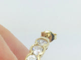 14k Yellow Gold Round Cut Cubic Zirconia (CZ) Earrings