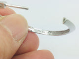 14k White Gold Round Cut 50pt Diamond Hoop Earrings