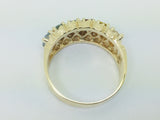 10k Yellow Gold Round Cut 6 Stone Family Ring