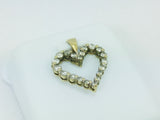 10k Yellow Gold Round Cut 45pt Diamond Heart Pendent