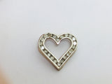 10k Yellow Gold Round Cut 11pt Diamond Heart Pendent