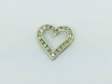 10k Yellow Gold Round Cut 11pt Diamond Heart Pendent