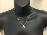 10k Yellow Gold Round Cut 5pt Diamond Heart Pendent