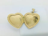 10k Yellow Gold Round Cut 2pt Diamond Heart Locket Pendent