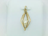 10k Yellow Gold Pearl Pendent